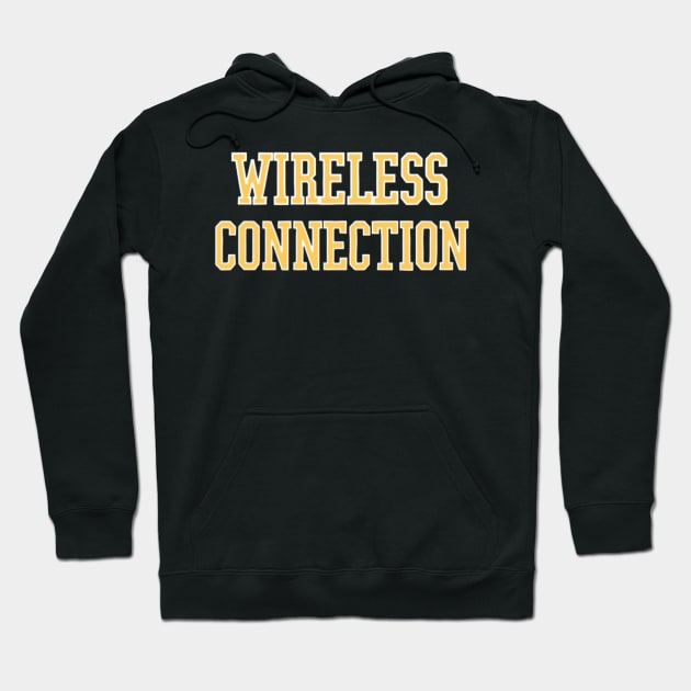 Black and gold logo Hoodie by Wireless Connection shop